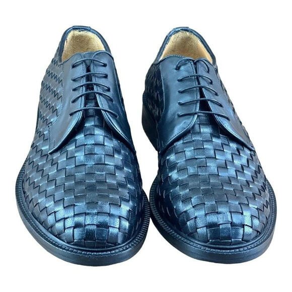 MR. COBBLER Luxury  Men's size 8.5-9 Square Black  Shoes Oxfords - Picture 2 of 5